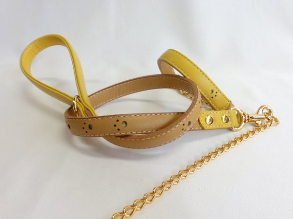 画像3: [イタリアン] チェーン付きリード（小型犬用） (3)