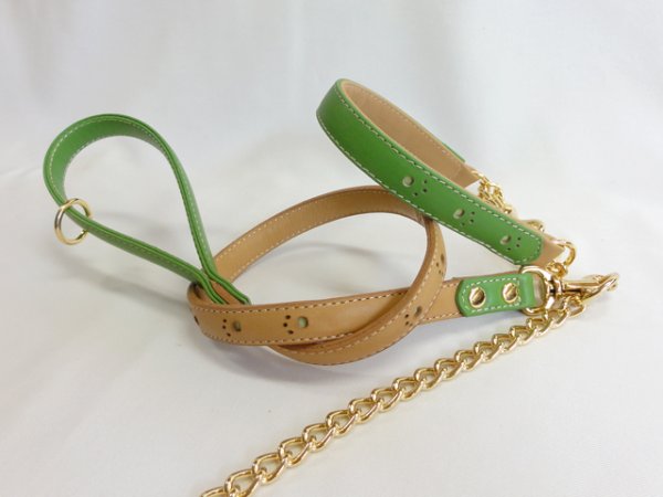 画像4: [イタリアン] チェーン付きリード（小型犬用） (4)